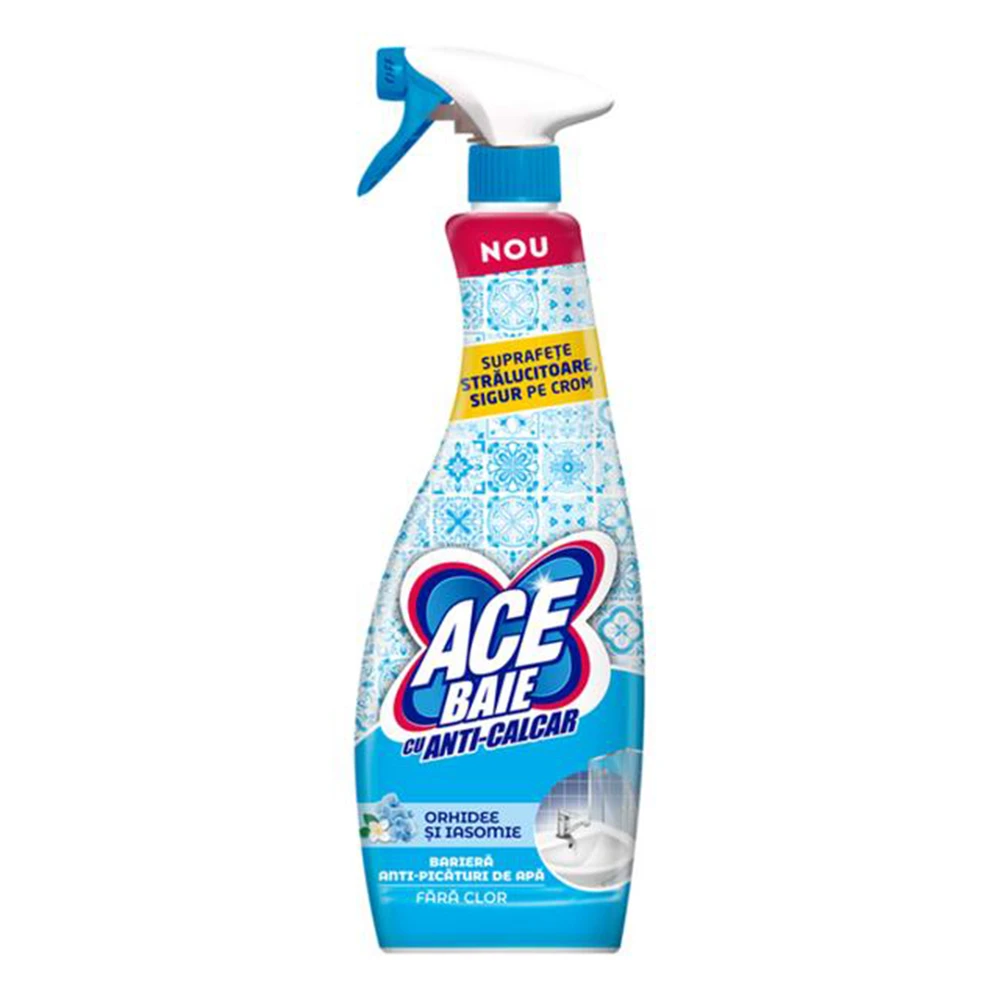 Solutie pentru Curatare Baie Ace Anti-Calcar, 650 ml