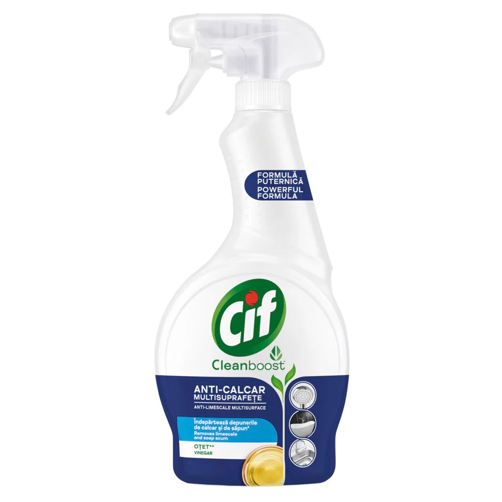 Solutie Anticalcar Spray Cif Cleanboost Otet 500ml