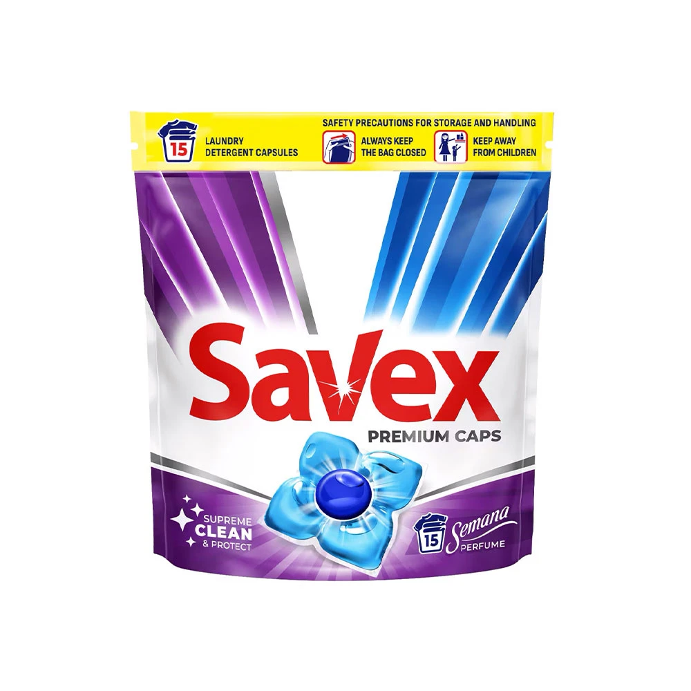 Detergent Capsule Savex Super Caps Semana Parfume 15 buc