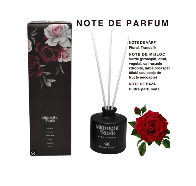 Odorizant de Cameră cu Bețișoare Aroma Land Midnight Rose 100 ml
