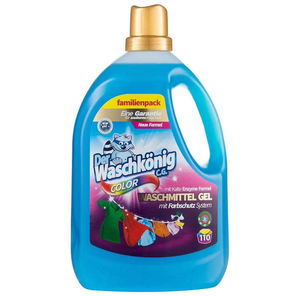 Detergent Lichid Gel de rufe Der Waschkonig Color 110 spalari 3,305L