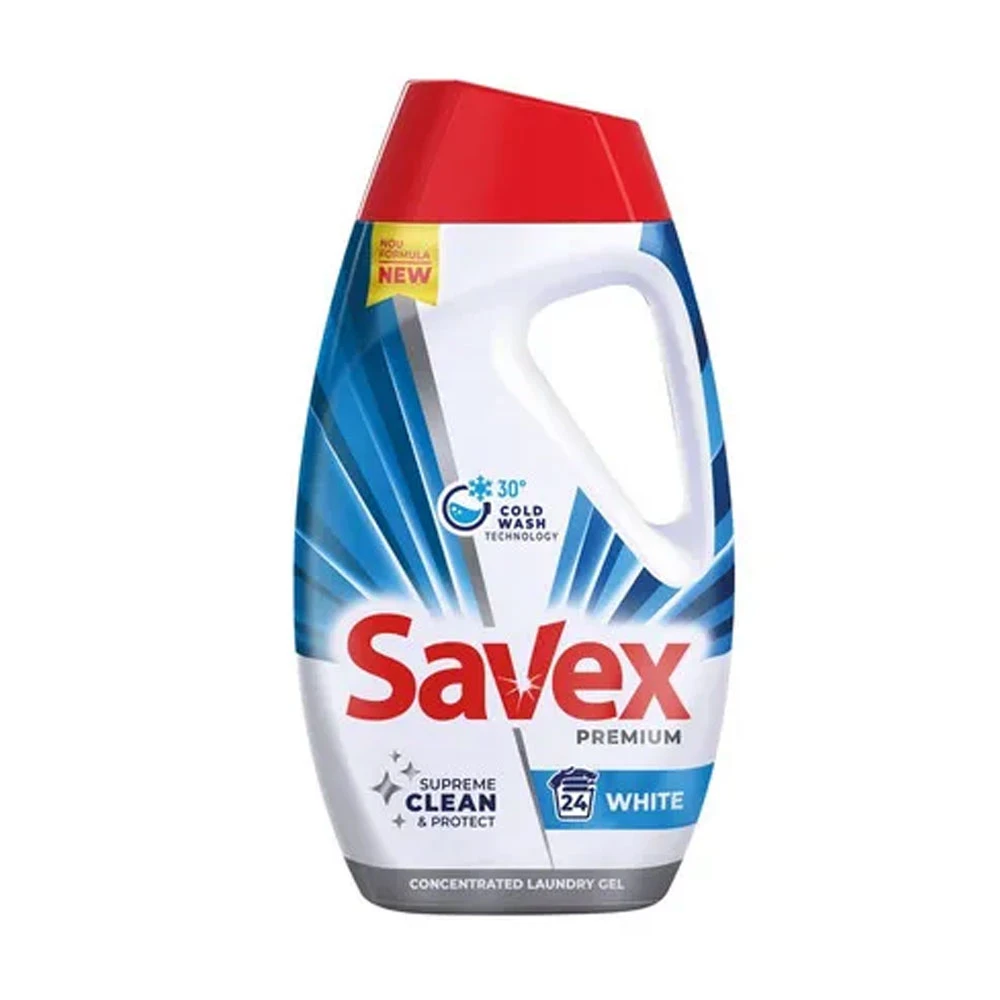 Detergent de rufe lichid Savex White 24 spalari 1.08L