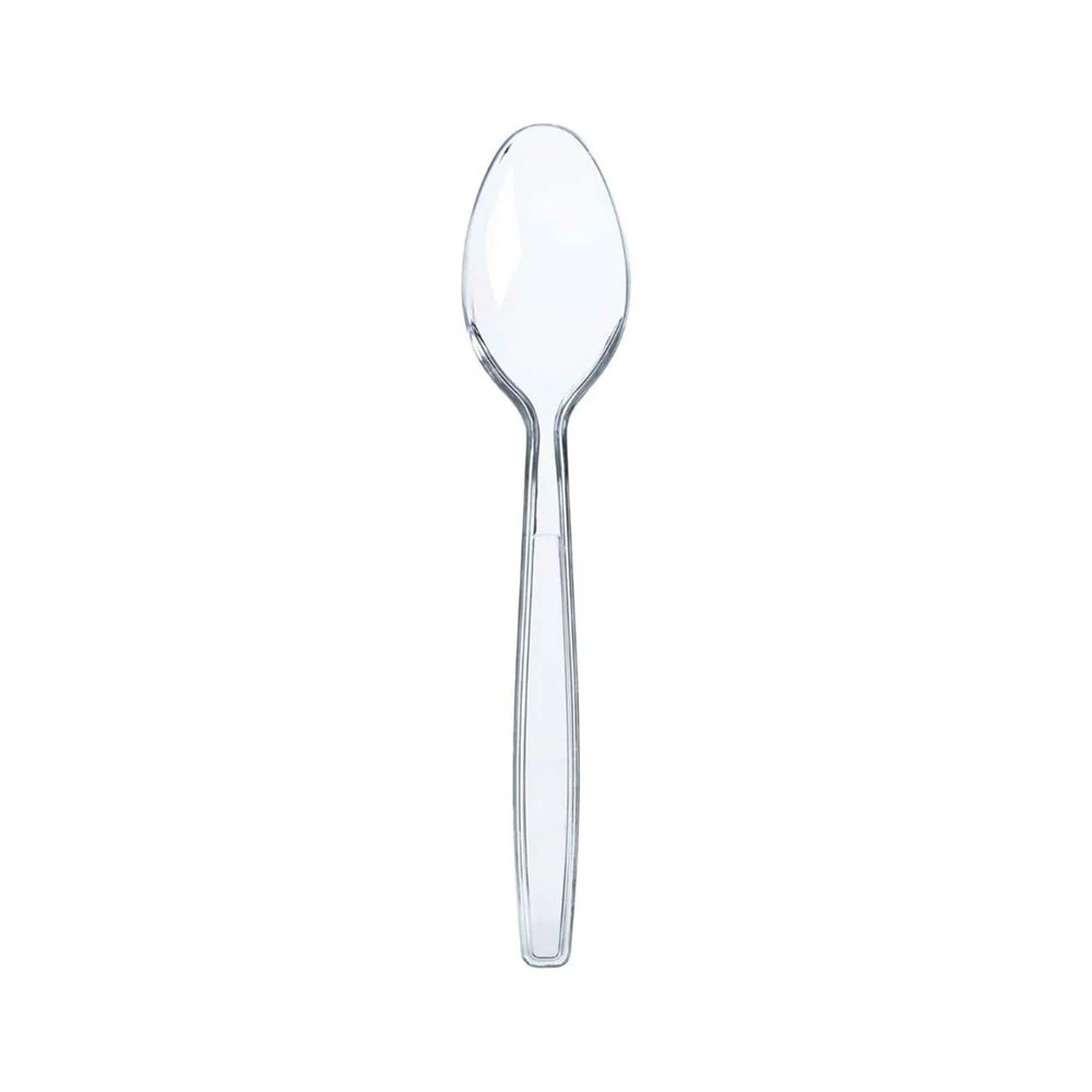 Linguri de unica folosinta din plastic transparent Clino 50buc/set