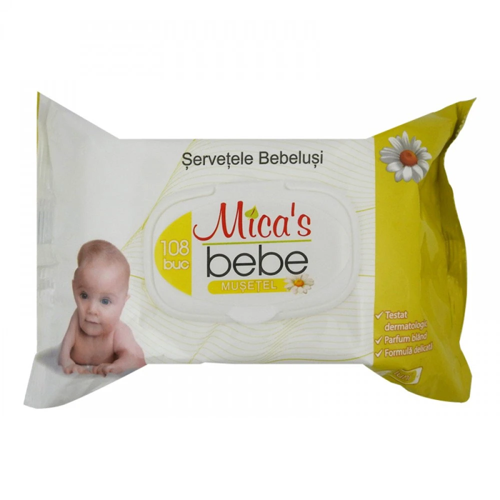 Servetele Umede Cu Capac Micas Bebelusi Musetel 108buc