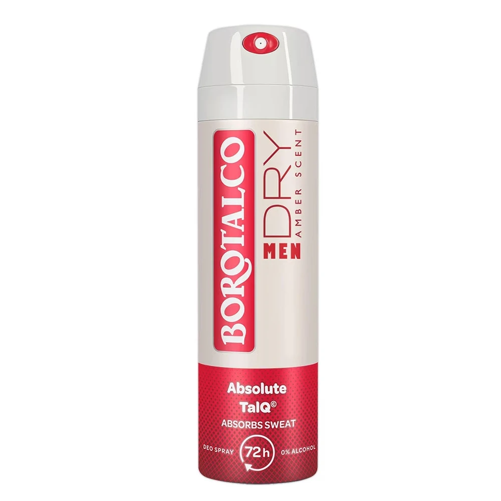 Antiperspirant Deo Borotalco Men Dry Amber Scent 150ml