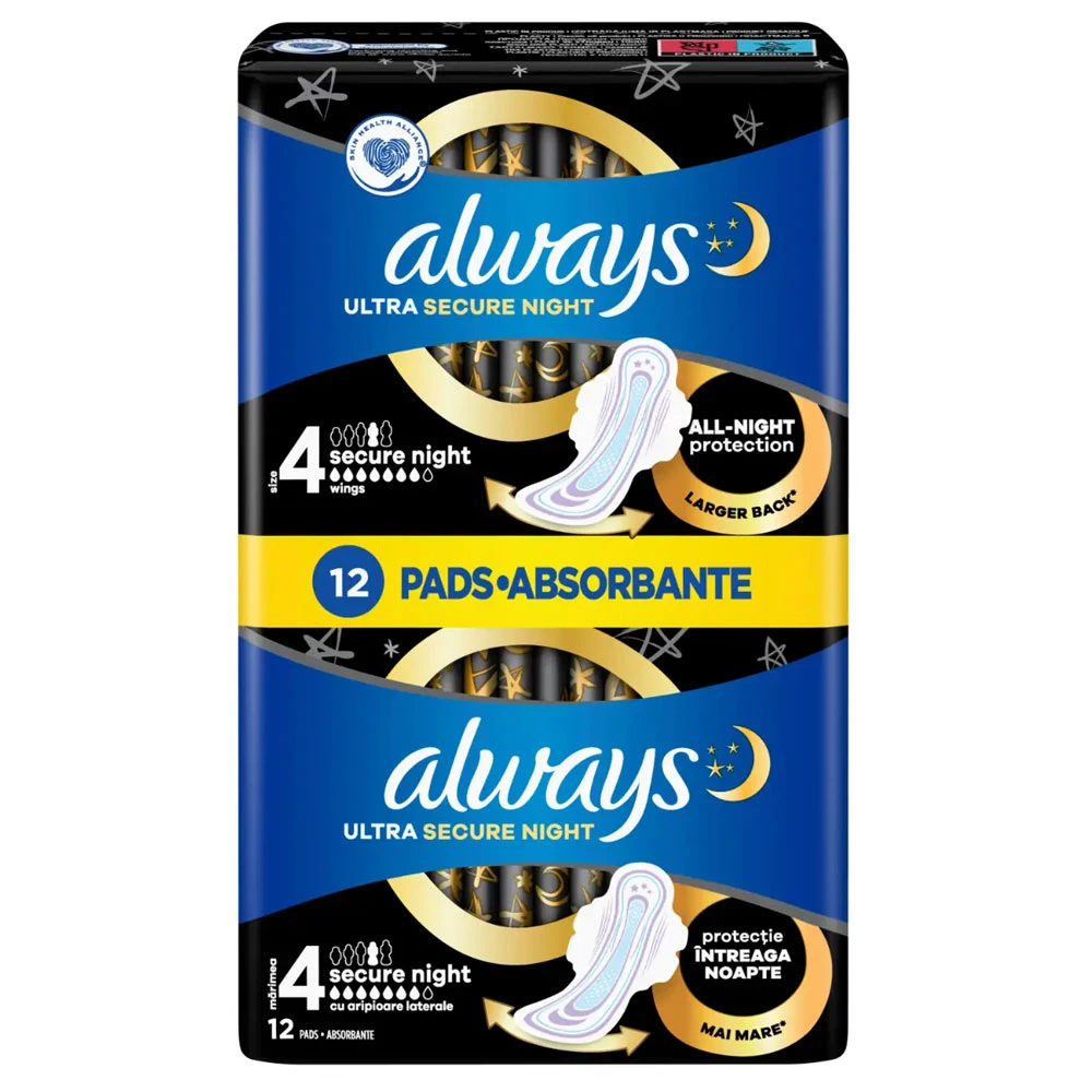 Absorbante Always Ultra Secure Night 12 buc