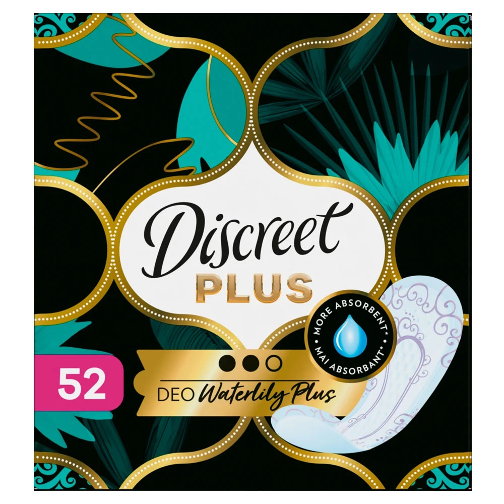 Absorbante Zilnice Discreet Deo Waterlily Plus 52 buc