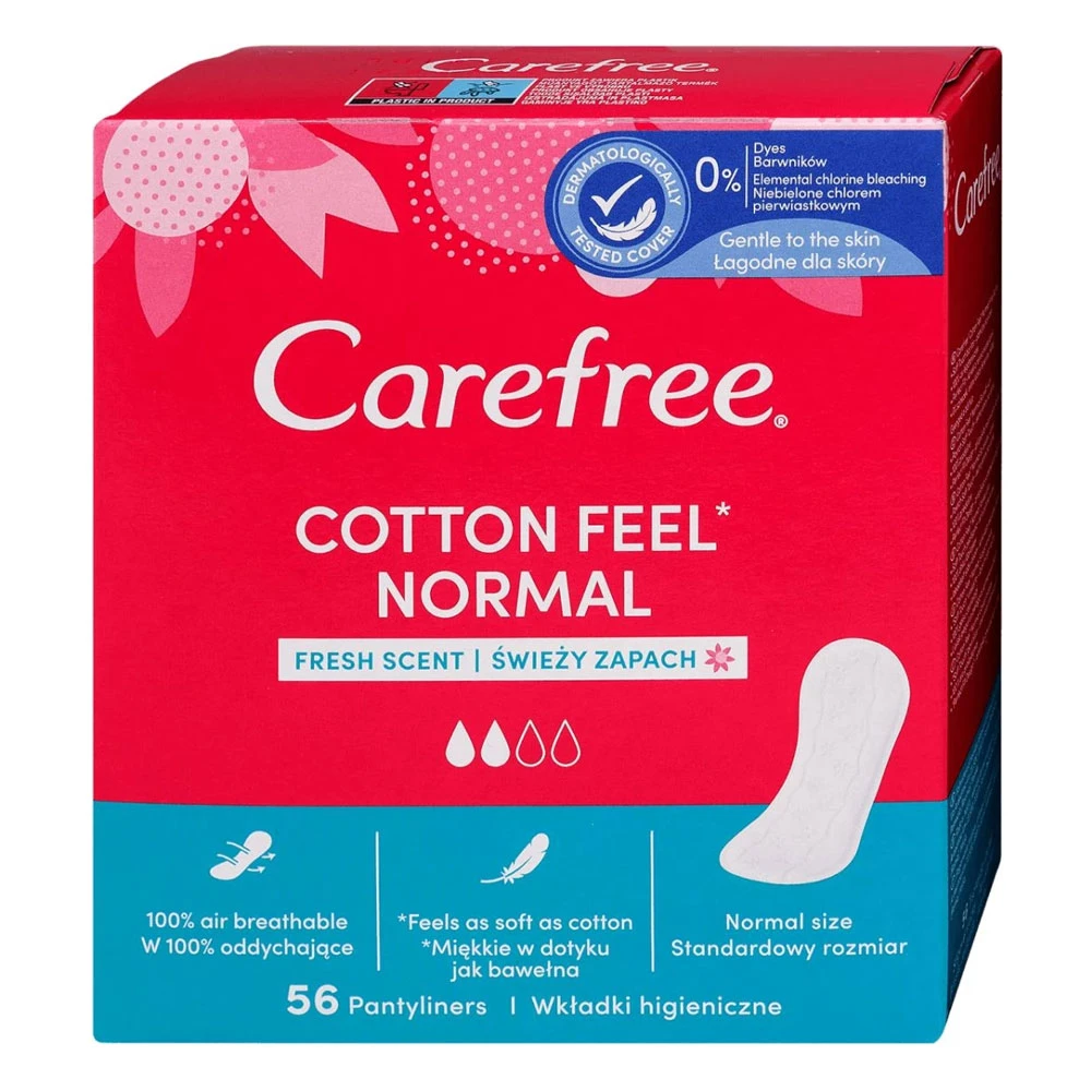 Absorbante Zilnice Carefree Fresh Scent Cotton Extract 56 buc