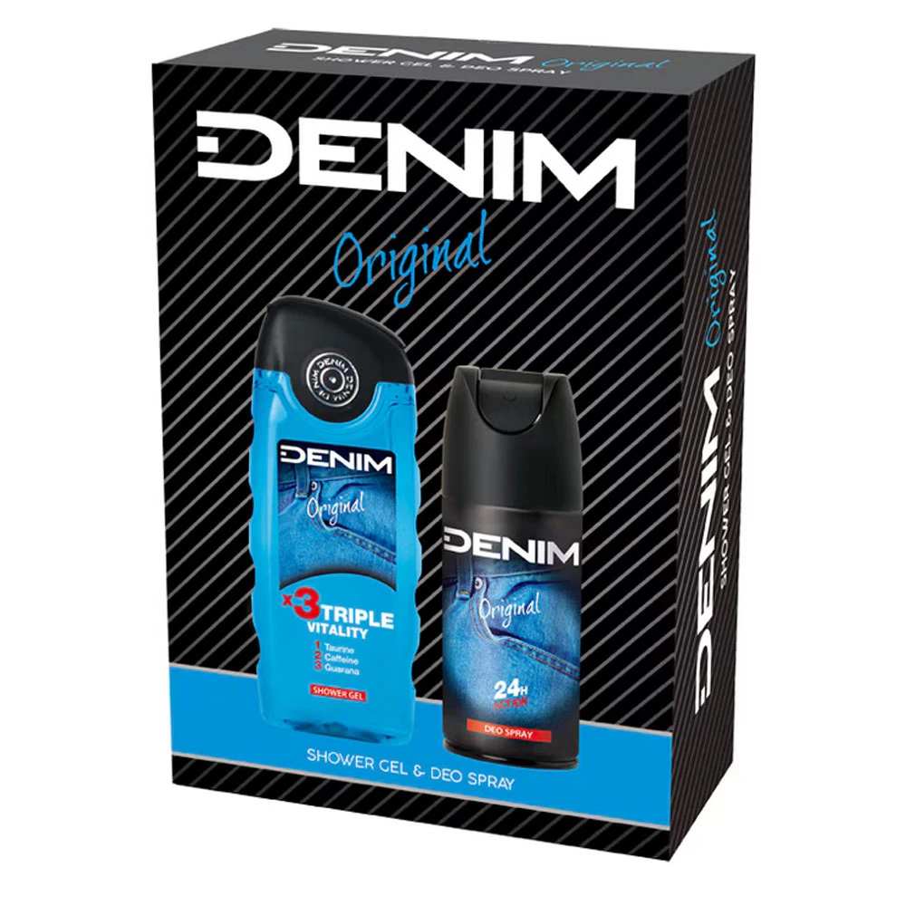 Caseta Cadou Denim Original Gel Dus 250ml Deodorant 150ml