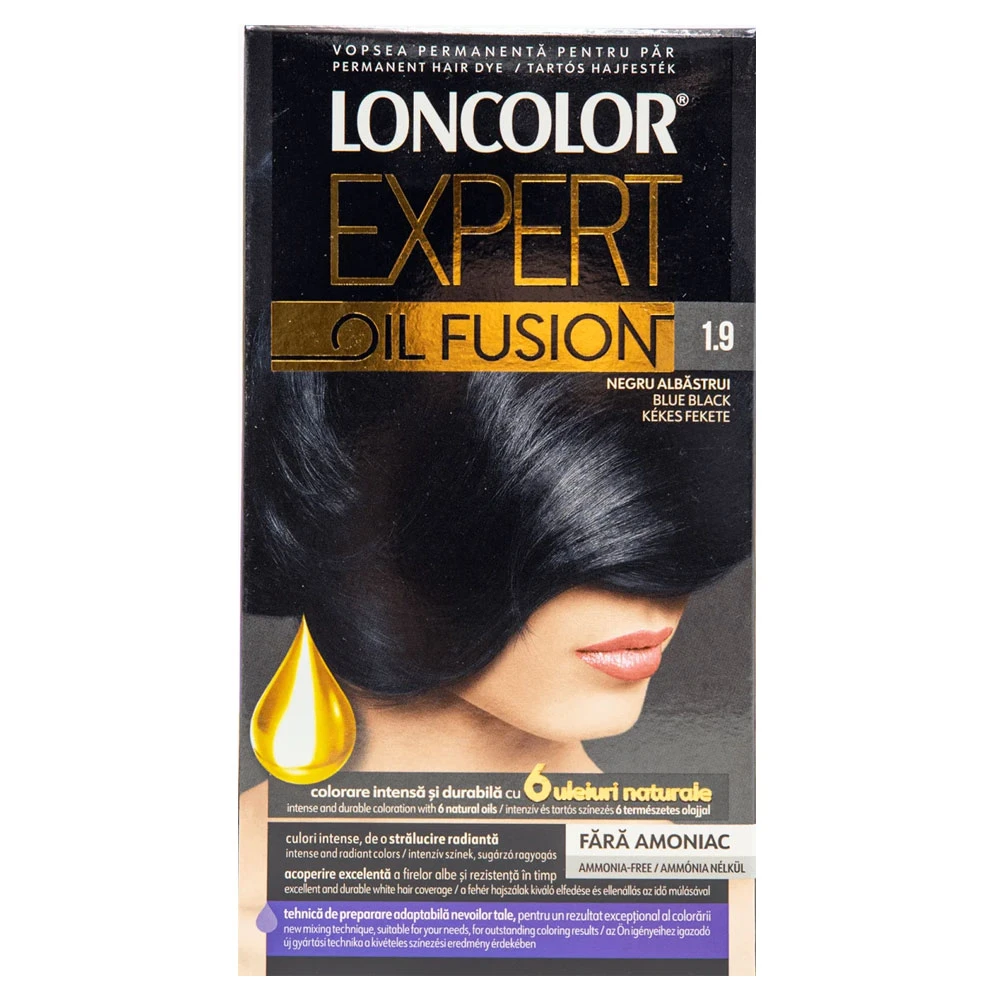 Vopsea De Par Loncolor Expert Oil Fusion Negru Albastrui 1.9