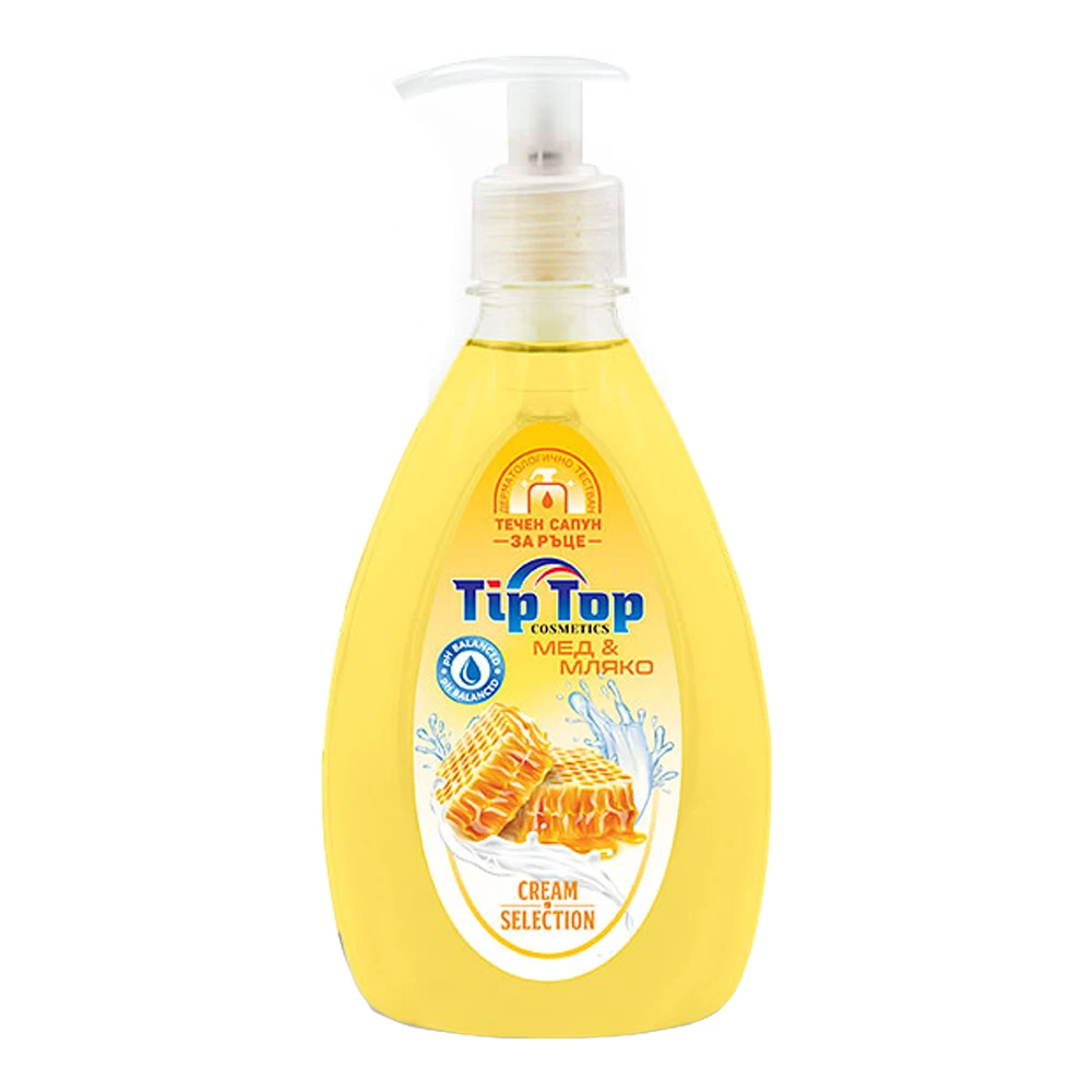Sapun Lichid Crema Tip Top cu Milk & Honey, 1L