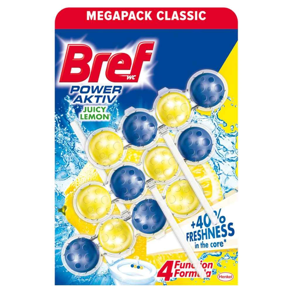 Odorizant wc bile Bref Power Aktiv Lemon 3x50g