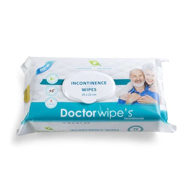 Servetele umede Incontinenta Doctor Wipe's Chamomile 72buc