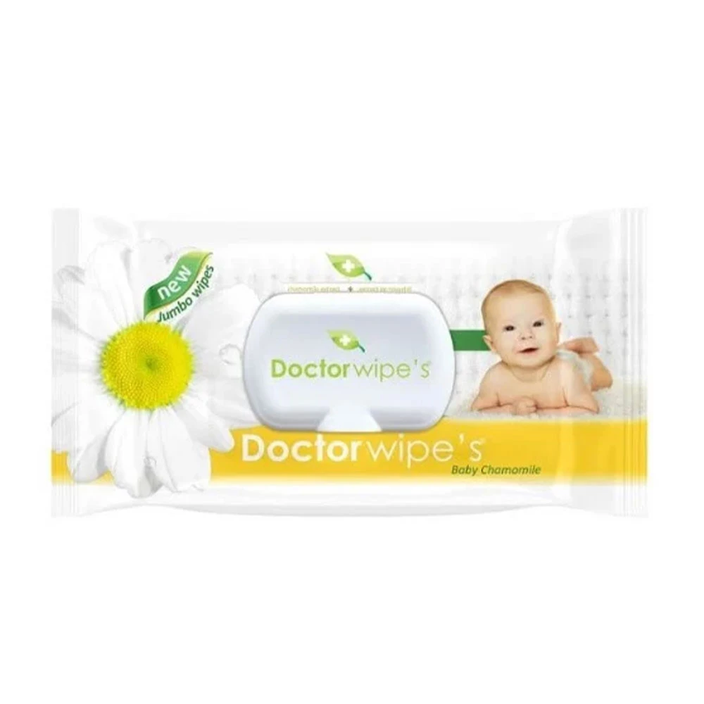 Servetele umede cu capac Doctor Wipe's Jumbo Chamomile 72buc
