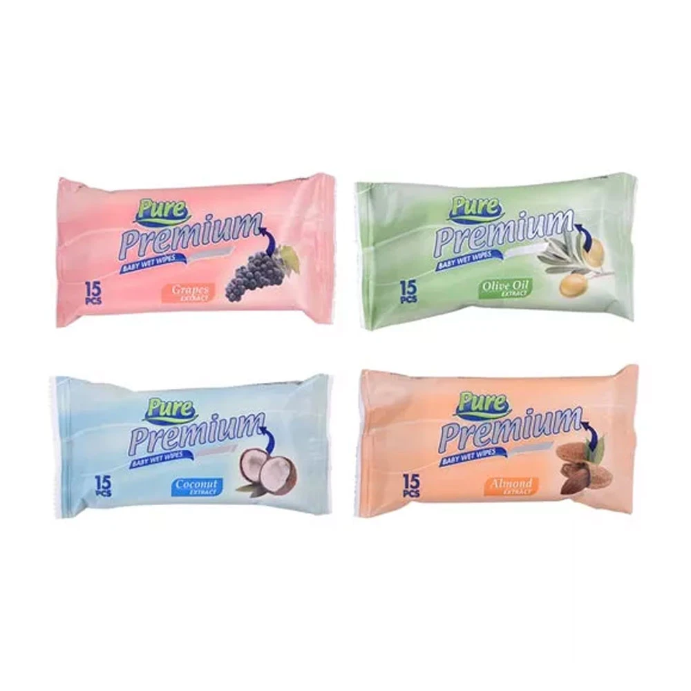 Servetele Umede Buzunar Pure Premium Diverse Sortimente 15buc