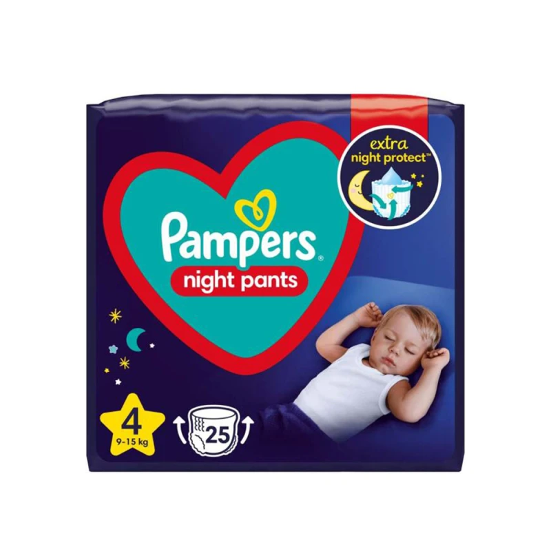 Scutece Copii Pampers Night Premium Care Pants nr.4 9-15kg 25buc