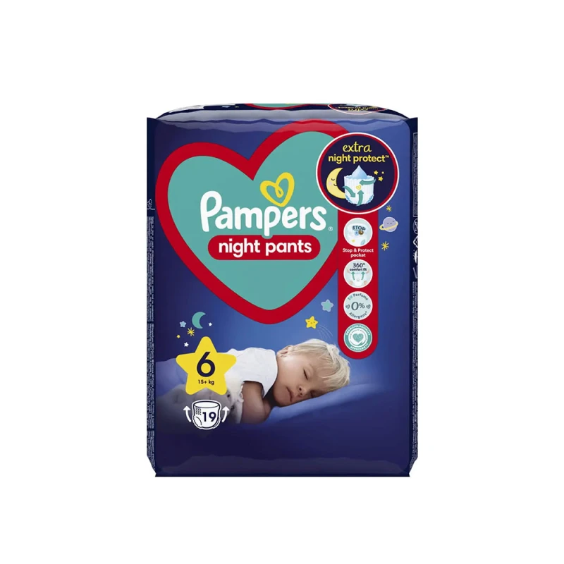 Scutece Copii Pampers Night Premium Care Pants nr.6 15+kg 19buc