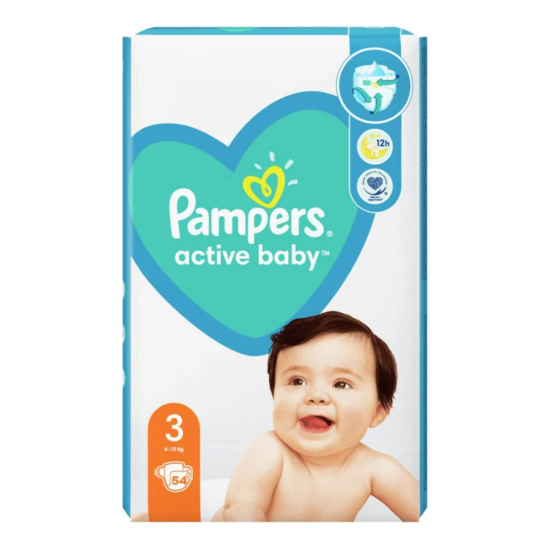 Scutece Copii Pampers Active Baby nr.3 6-10kg 54buc