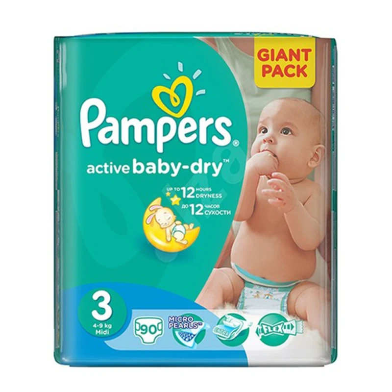 Scutece Copii Pampers nr.3 New Giant Pack 4-9kg 90buc