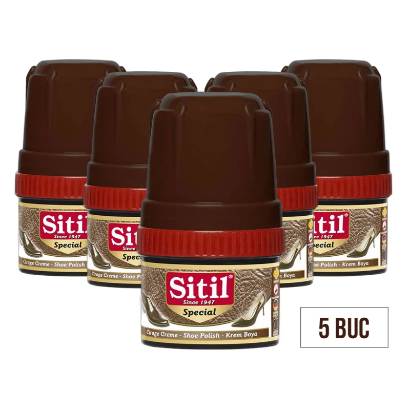 Crema de pantofi maro Sitil 50ml 5buc/set