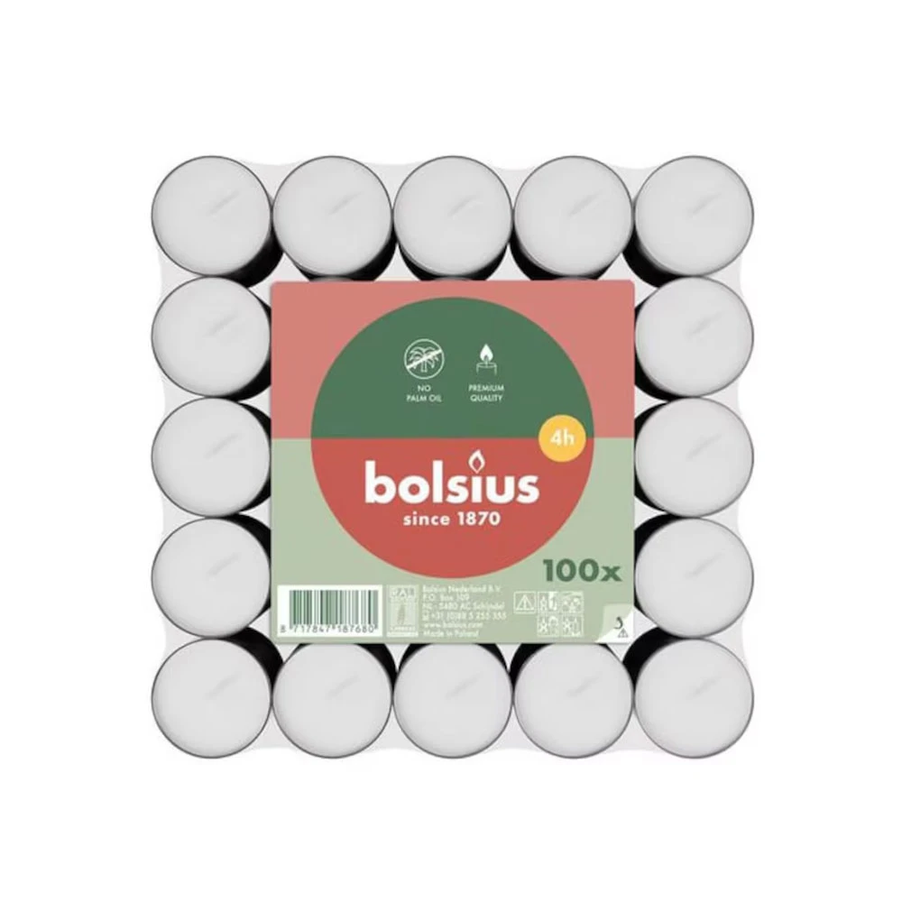 Lumanari pastile Bolsius 100 buc/set