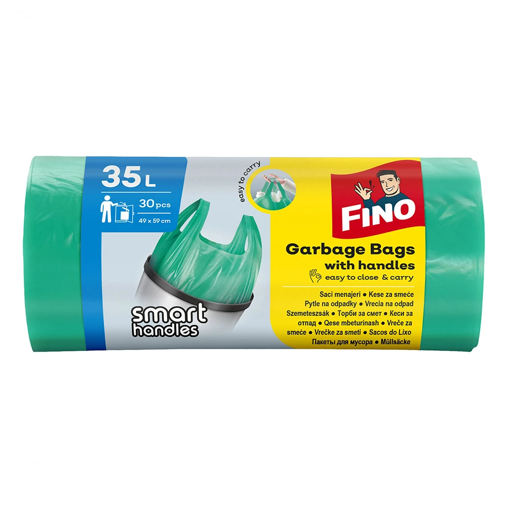 Saci menajeri Fino Color HDPE, 35L, 30 buc/rola