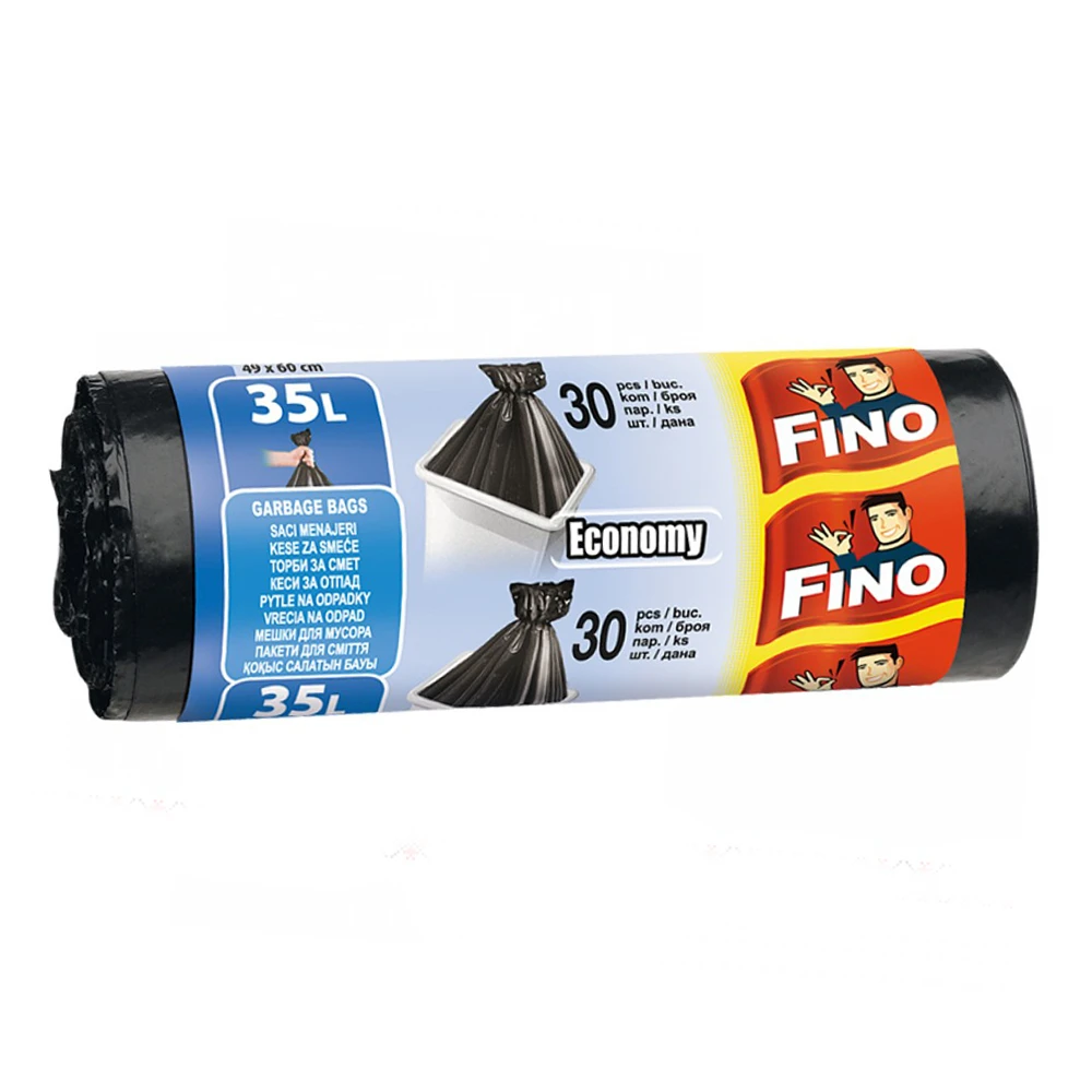 Saci menajeri Fino HDPE, 35L, 30 buc/rola