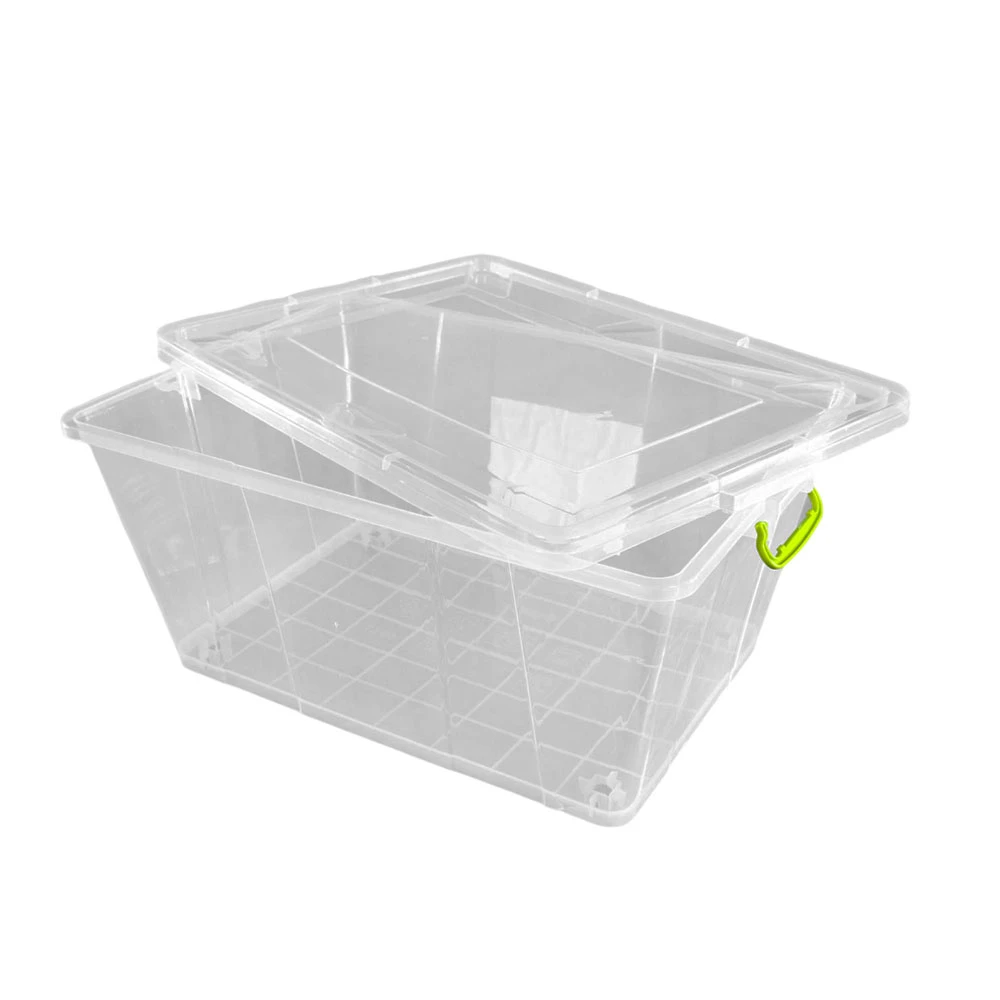 Cutie plastic depozitare Sterk cu capac, manere si roti 58L