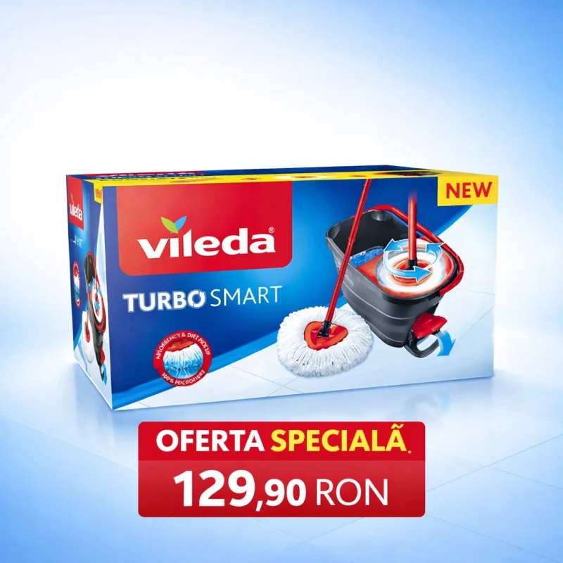 Set Mop Rotativ+Galeata Turbo Smart Vileda
