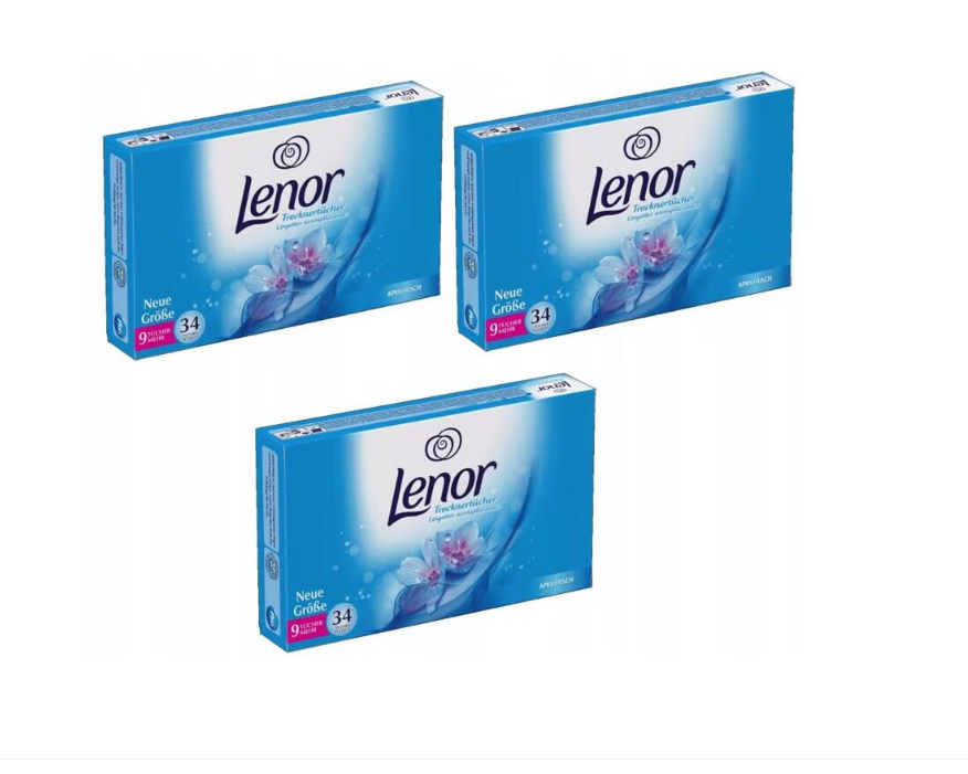 Pachet 3 X Servetele parfumate pentru haine Lenor Aprilfrisch 3x34 buc