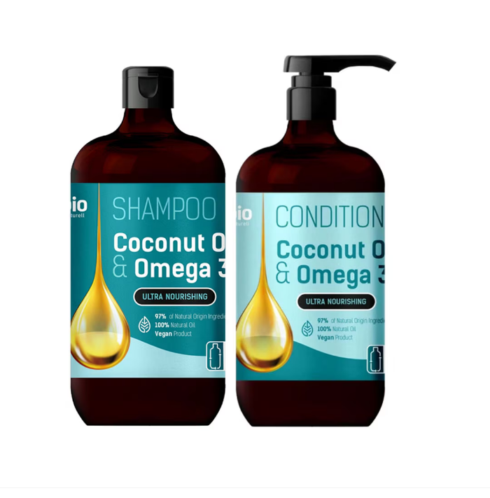 Set Sampon Bio Naturell Coconut Oil&Omega 3, 946ml + Balsam de par Bio Naturell Coconut Oil&Omega 3, 946ml