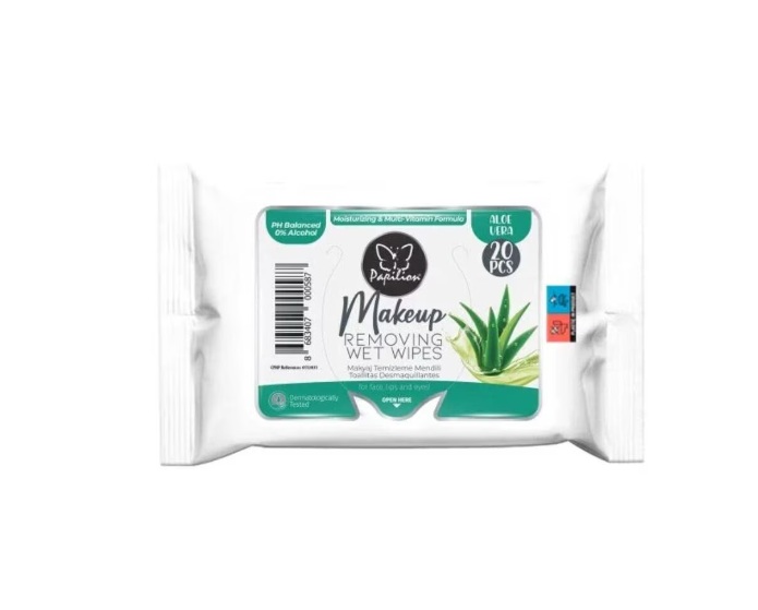 Șervețele Demachiante 20 Buc Aloe Vera Papilion