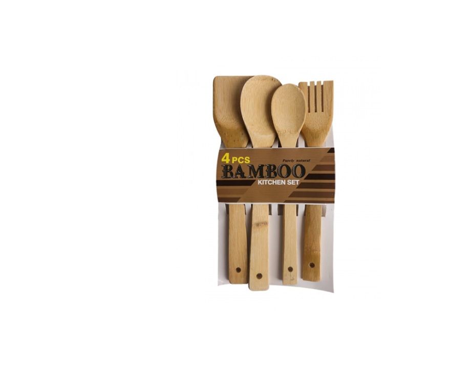 Set Ustensile Bucatarie Bambus 4P C49-C401 Wx