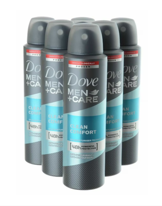 Pachet promo 6 X Antiperspirant Deo Dove Men Care Clean Comfort 250ml