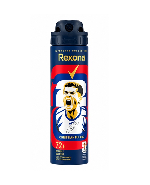 Rexona Antiperspirant Deodorant Spray Men FIFA Pulisic 72H 150 ml