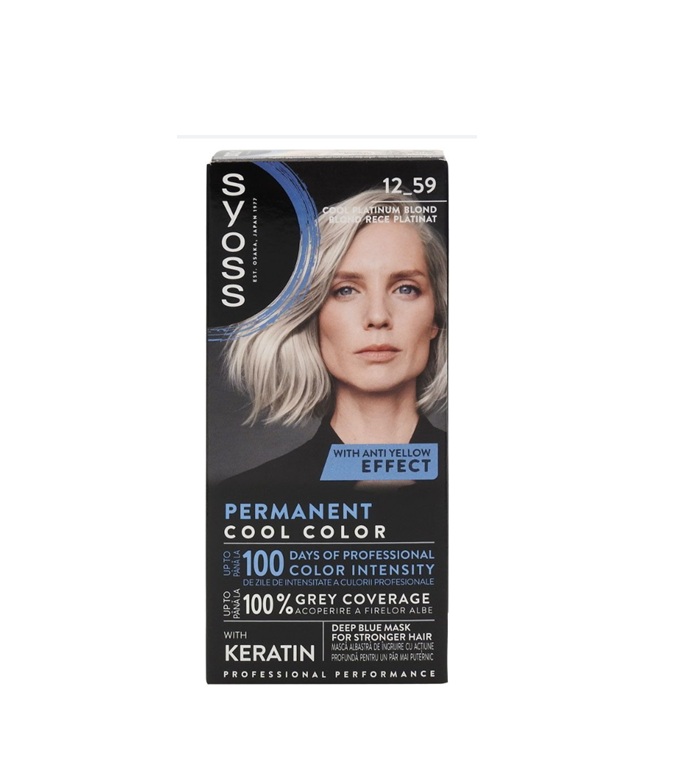 Vopsea De Păr Professional 12 59 Platinum Blond Syoss