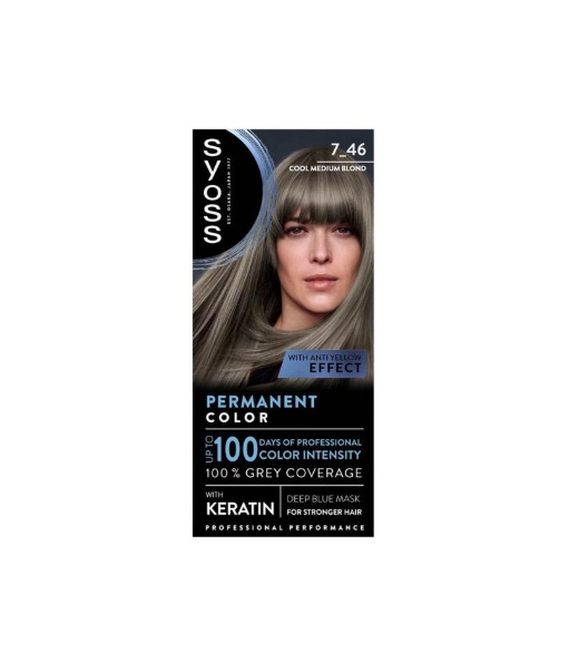 Vopsea De Păr Professional 7 46 Blond Mediu Rece Syoss