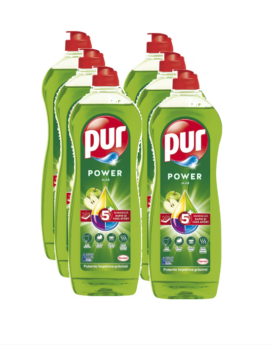 Pachet promo 6 X Detergent De vase Pur Apple 750ml
