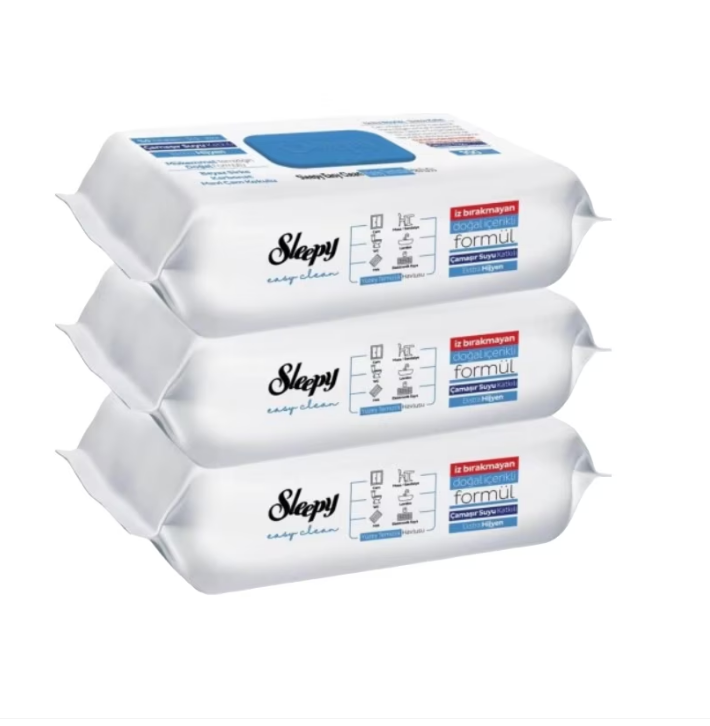 Pachet promo 3 X Servetele Umede Multisuprafete Sleepy Easy Clean Extra Hygiene  3x100buc