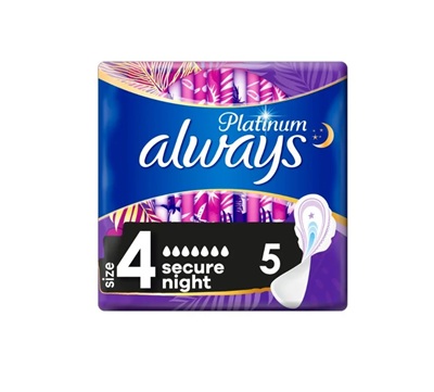 Absorbante Platinum Night Ultra, 5 bucati, Always