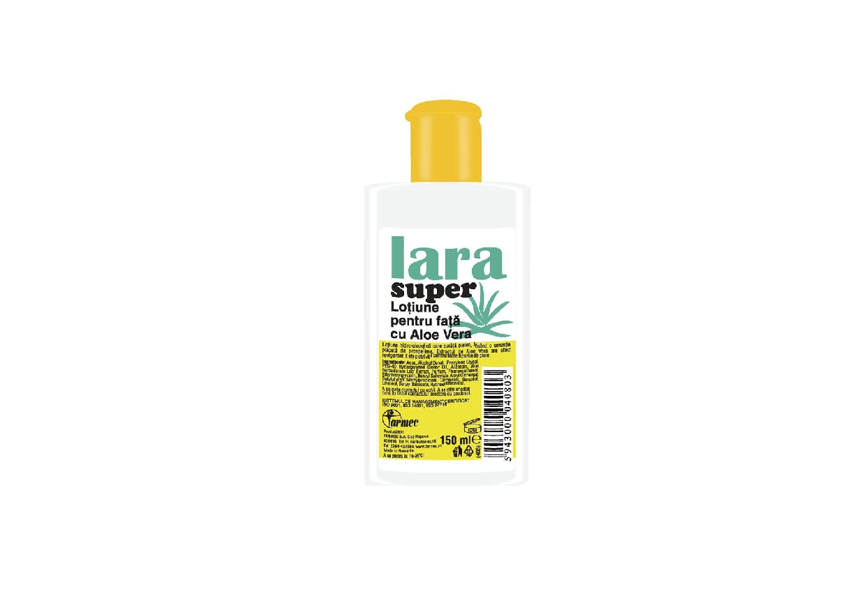 Lotiune pentru fata cu aloe vera Lara Super, 150 ml, Farmec 