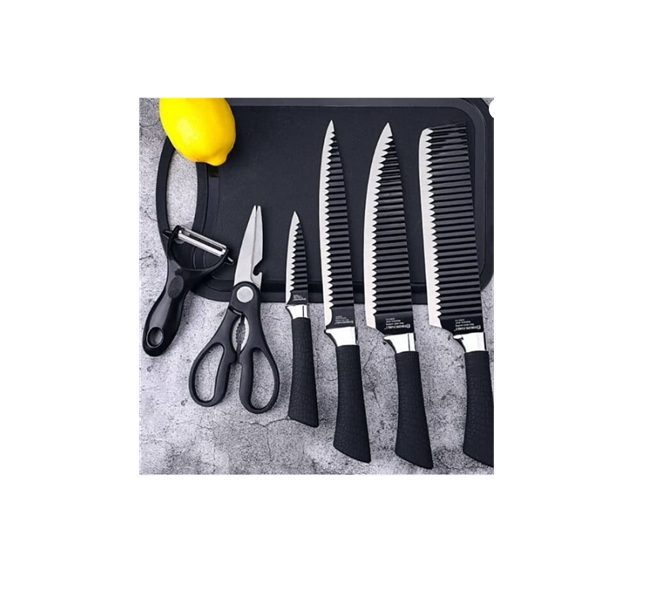 Cutit 4 Pcs + Cutit Legume + Foarfeca Inox+Pvc A-13442 WEI