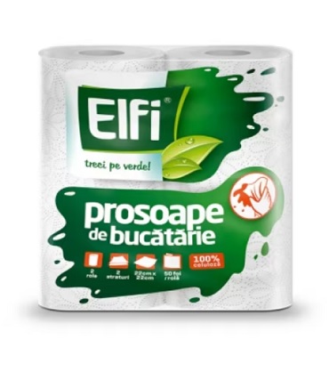 Prosoape de Hartie Elfi 2 Straturi 11m 2 Role/Set