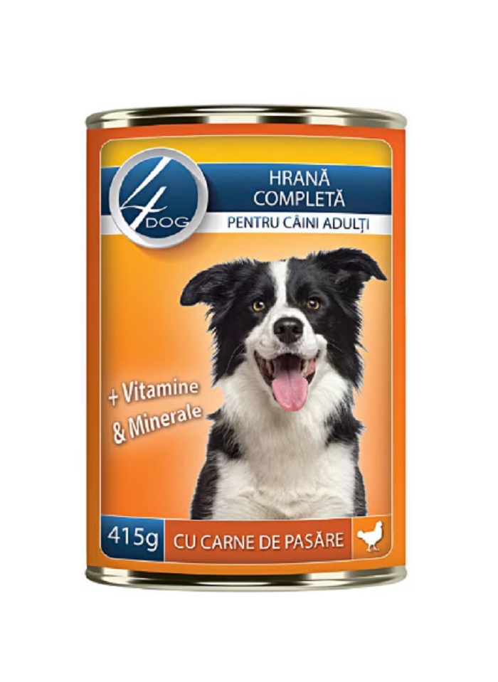Conserva Caini 4DOG cu Carne de Pui 415g