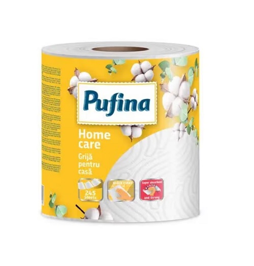 Prosop hartie rola Pufina Home Care 245 foi 50m 2 straturi