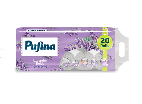 Hartie igienică Pufina Lavanda 3 straturi 20 role