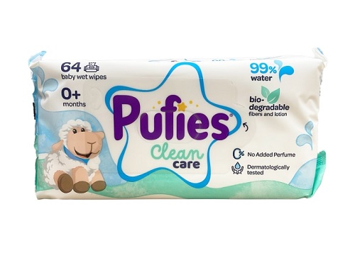Servetele umede Pufies Clean Care 64 buc