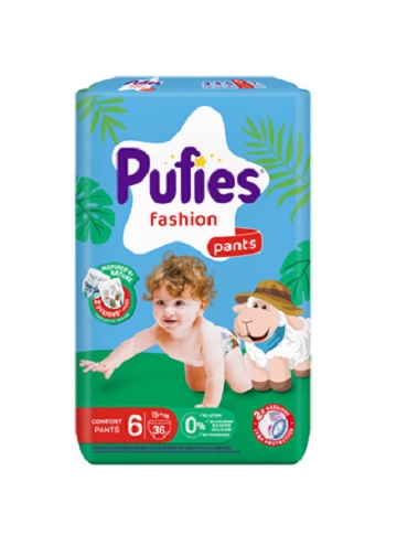 Scutece Pants Pufies Fashion & Nature Nr. 6 ,15+Kg 36 buc