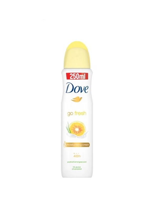 DOVE ANTIPERSPIRANT DEO 250ML GO FRESH GRAPEFRUIT&LEMONGRASS 