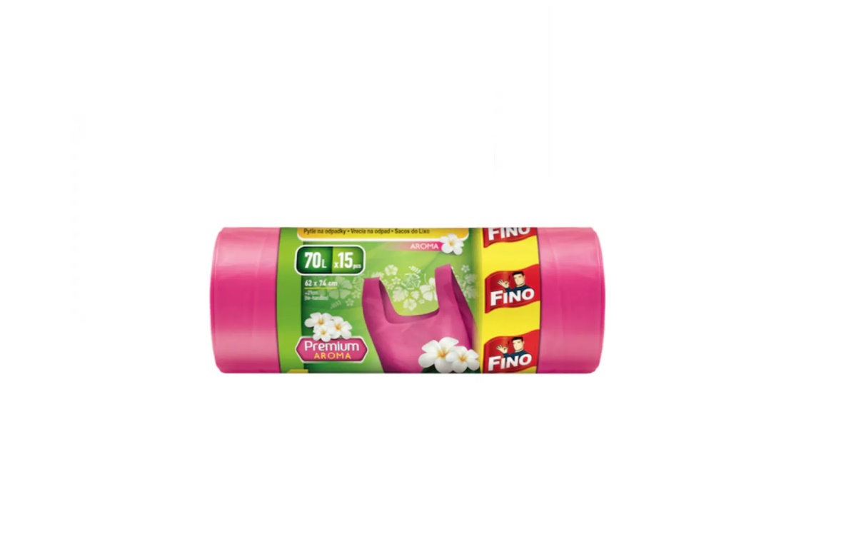 FINO SACI MENAJ COLOR PREMIUM 70L 15BUC PARFUMATI 62X74CM